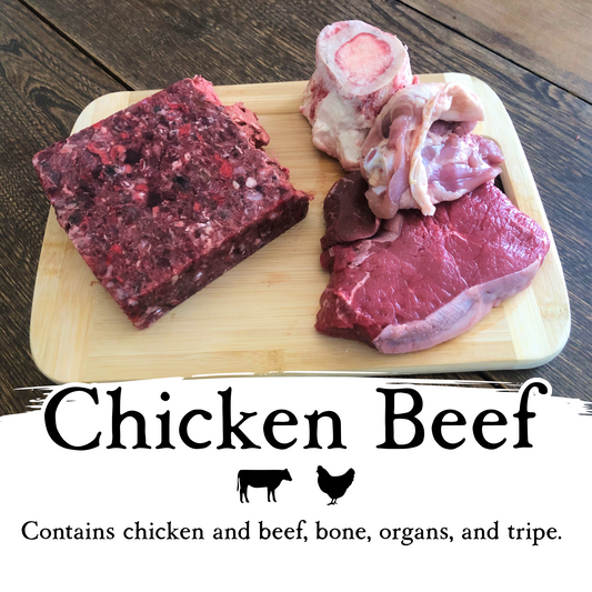 Chicken and Beef Raw Dog Food